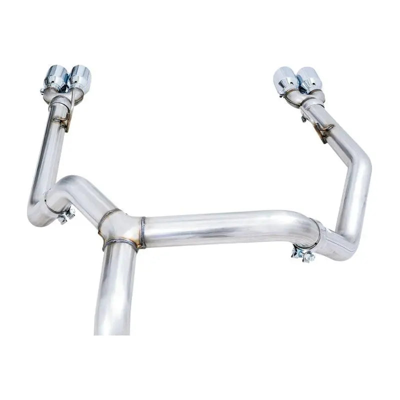AWE Tuning 4th Gen GM 1500 5.3L 0FG Catback Split Rear Exit (w/ Bumper Cutouts) - Quad Chrome Tips NP Motorsports