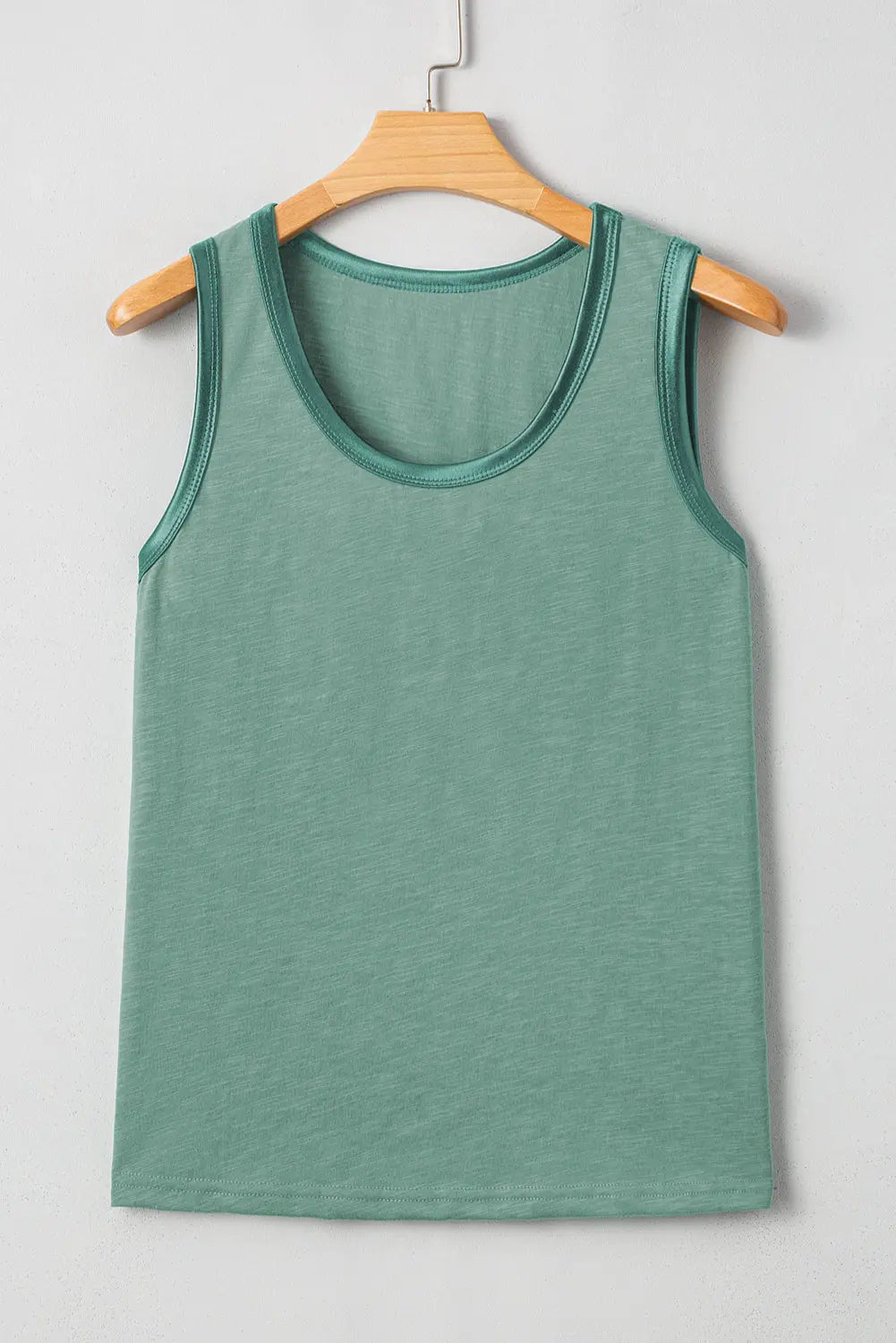 Skyla Metallic Sheen Tank Top Threaded Pear