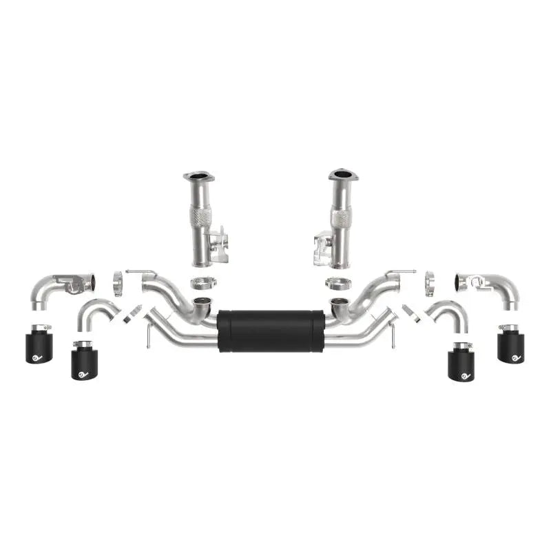 aFe MACH Force-Xp 3in to 2-1/2in 304SS Cat-Back 2020 Chevy Corvette (C8) 6.2L - Black Tip NP Motorsports