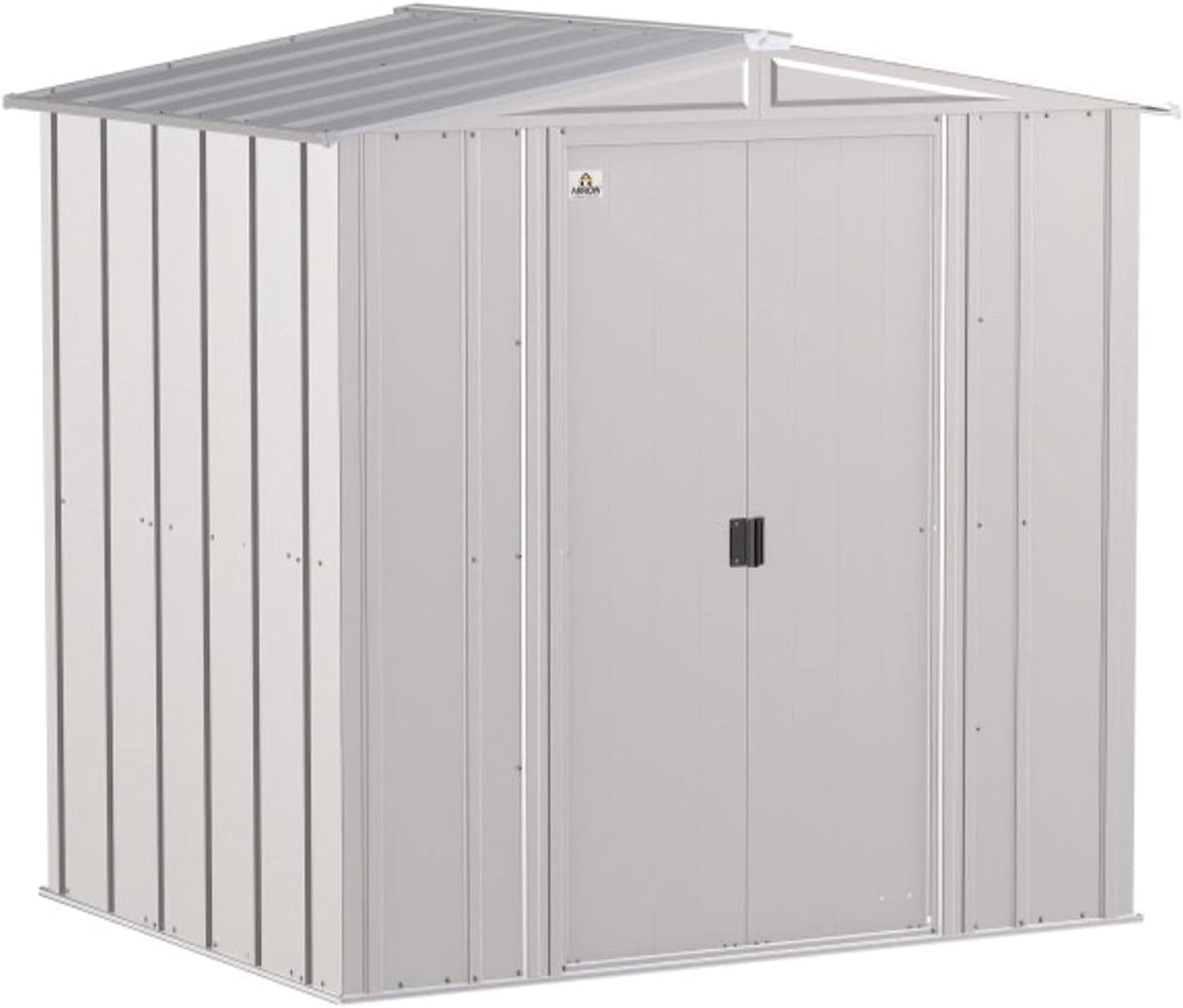 Classic Steel Storage Shed, 6X5, Flute Grey ShipItFurniture