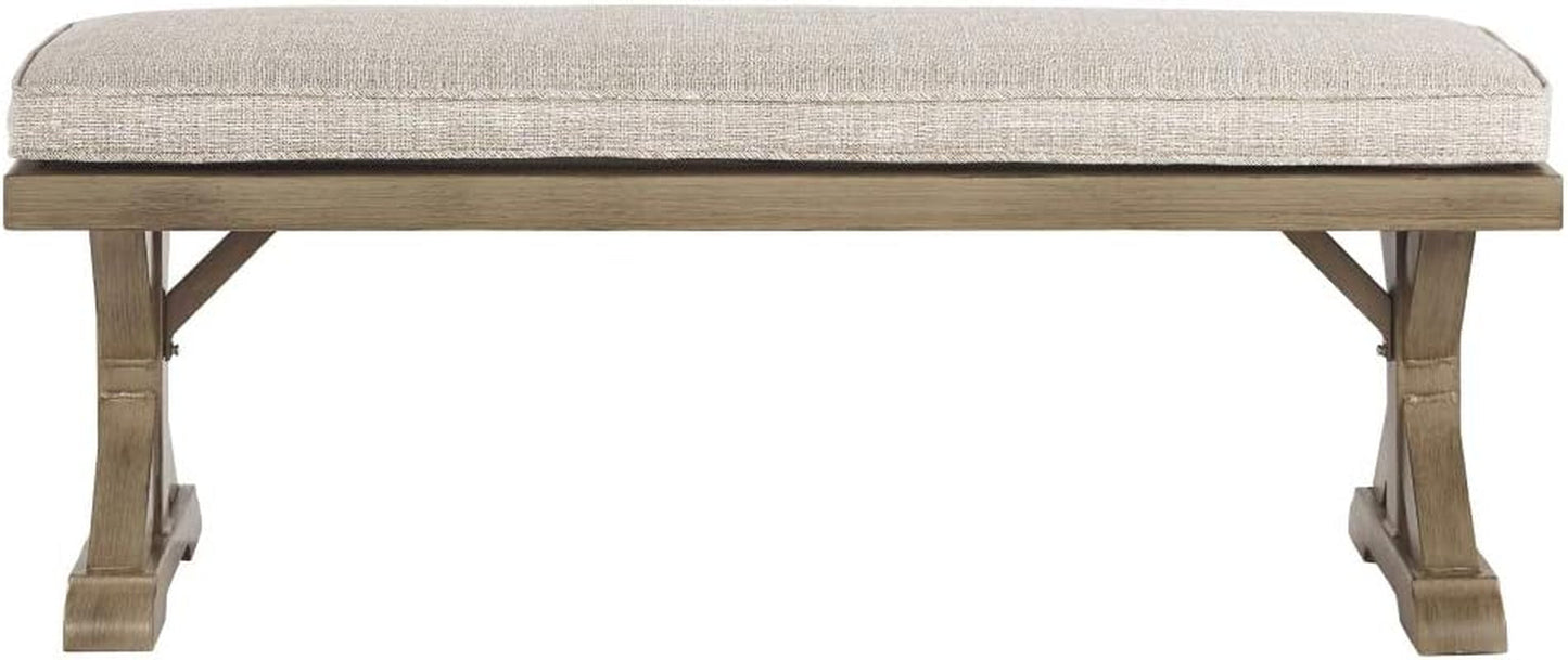 Outdoor Upholstered Dining Bench with All-Weather Foam ShipItFurniture
