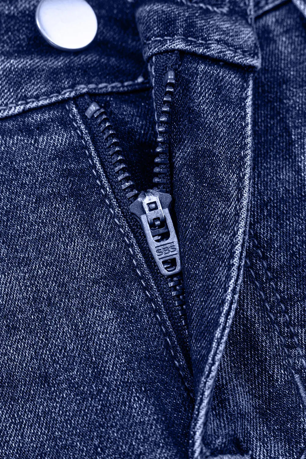 Jacy Cuffs Distressed Straight High Waist Jeans Threaded Pear