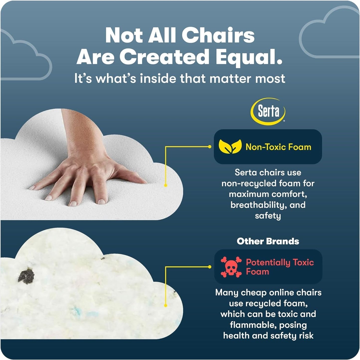 Claremont Ergonomic Office Chair Lumbar Support Chestnut ShipItFurniture