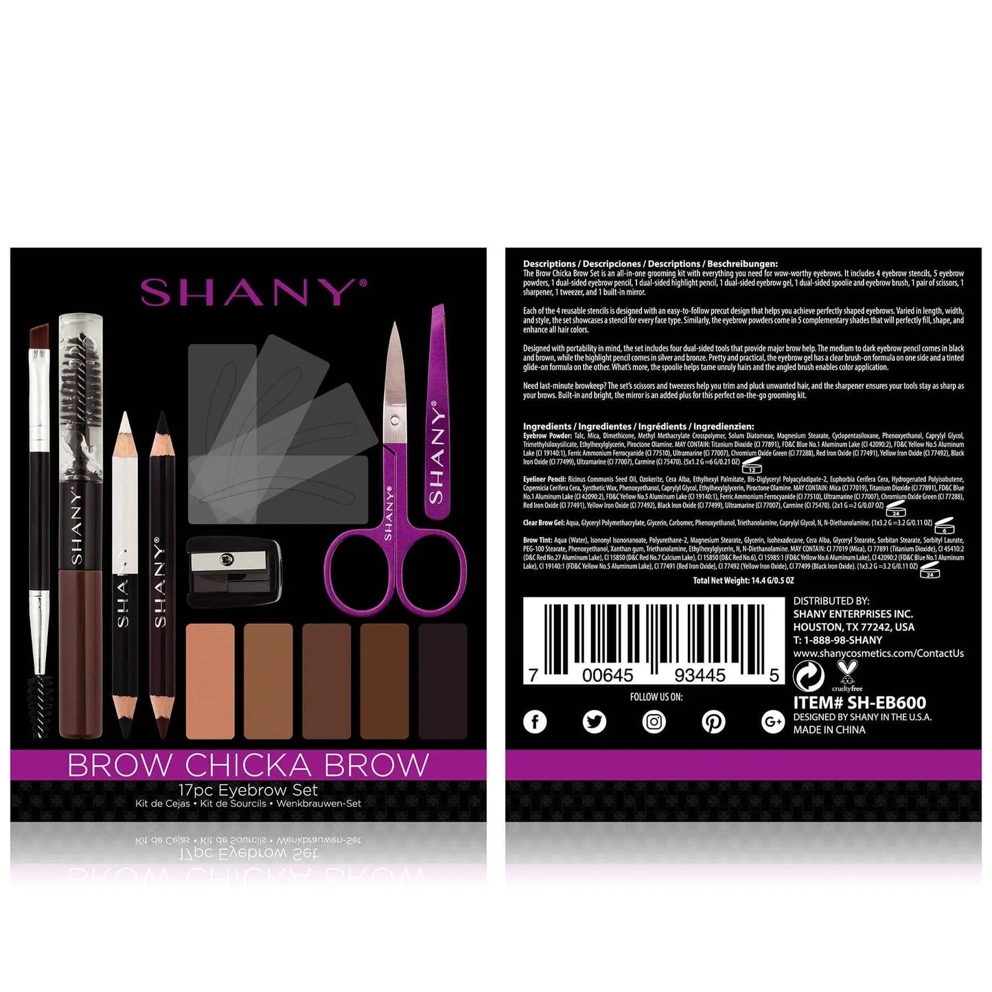 Brow Chicka Brow Eyebrow Makeup Set - 17-Piece Kit - Get it from Bo