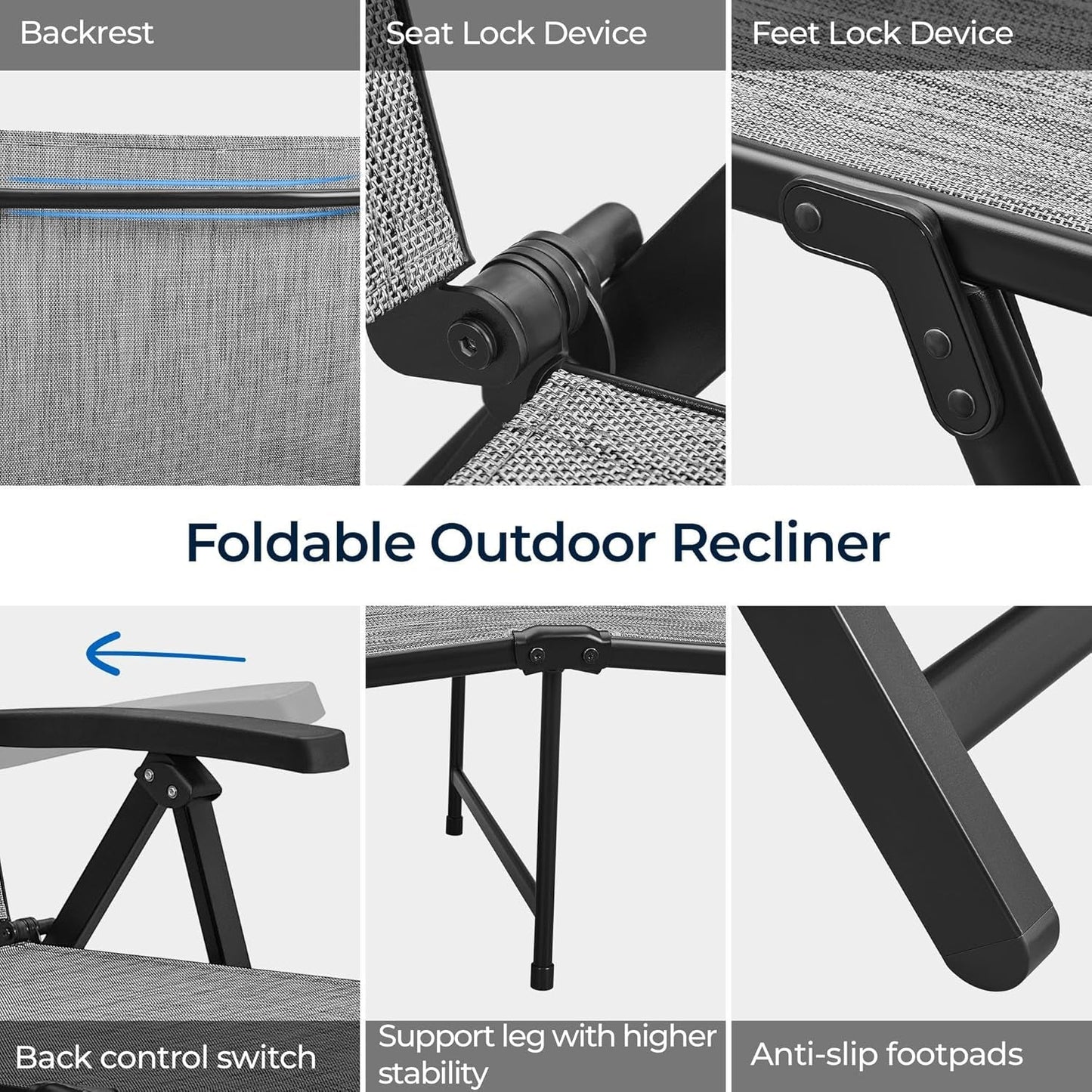 Outdoor Folding Chaise Lounge Chairs Set for Relaxation ShipItFurniture