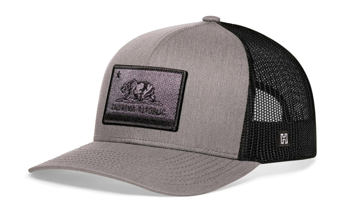 California Flag Trucker Hat | Black tactical Snapback - Get it from Bo