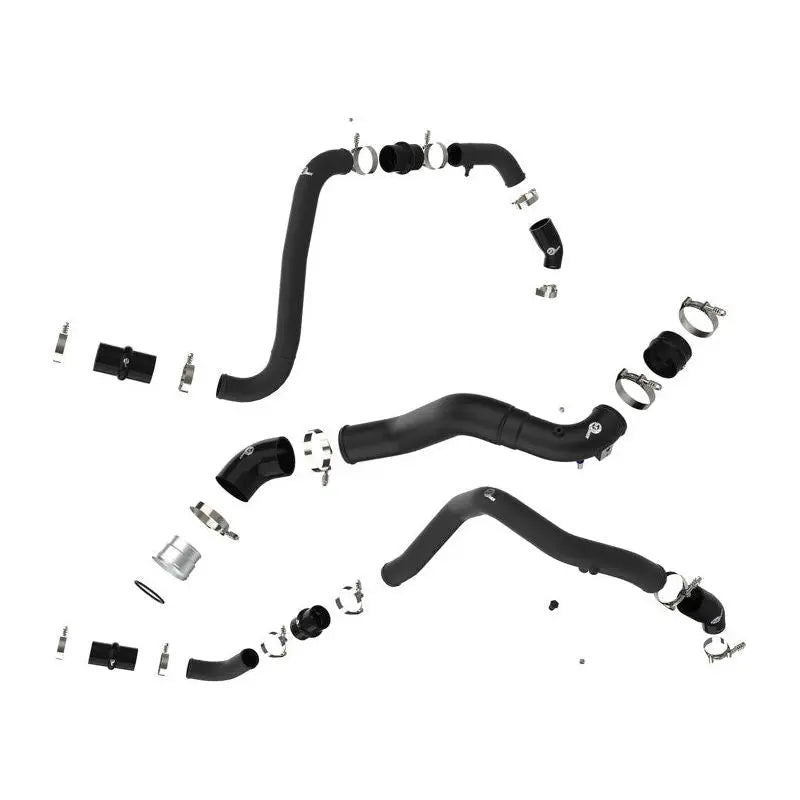 aFe BladeRunner 21-22 Ford F-150 Ecoboost V6-3.5L(tt) Aluminum Hot and Cold Charge Pipe Kit Black NP Motorsports