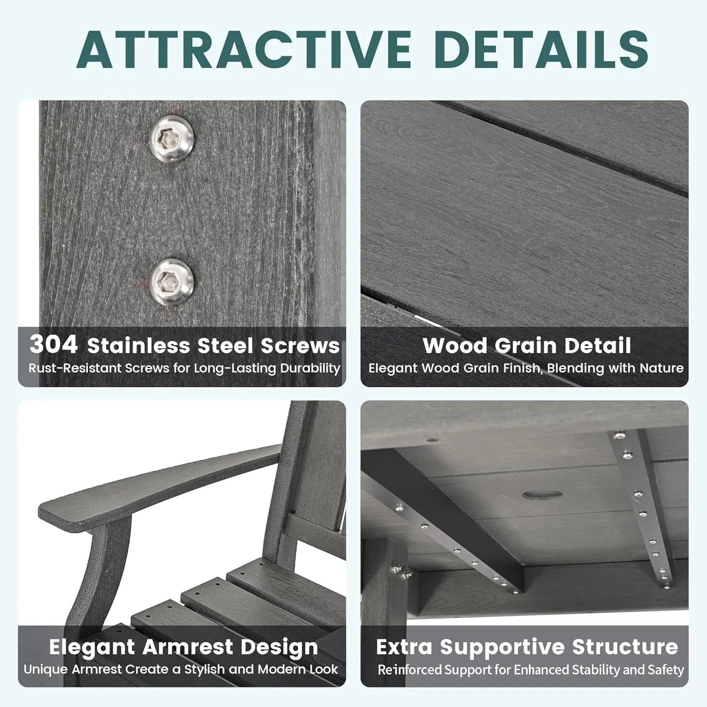 Spacious Five Piece Outdoor Dining Set with Umbrella Hole-4