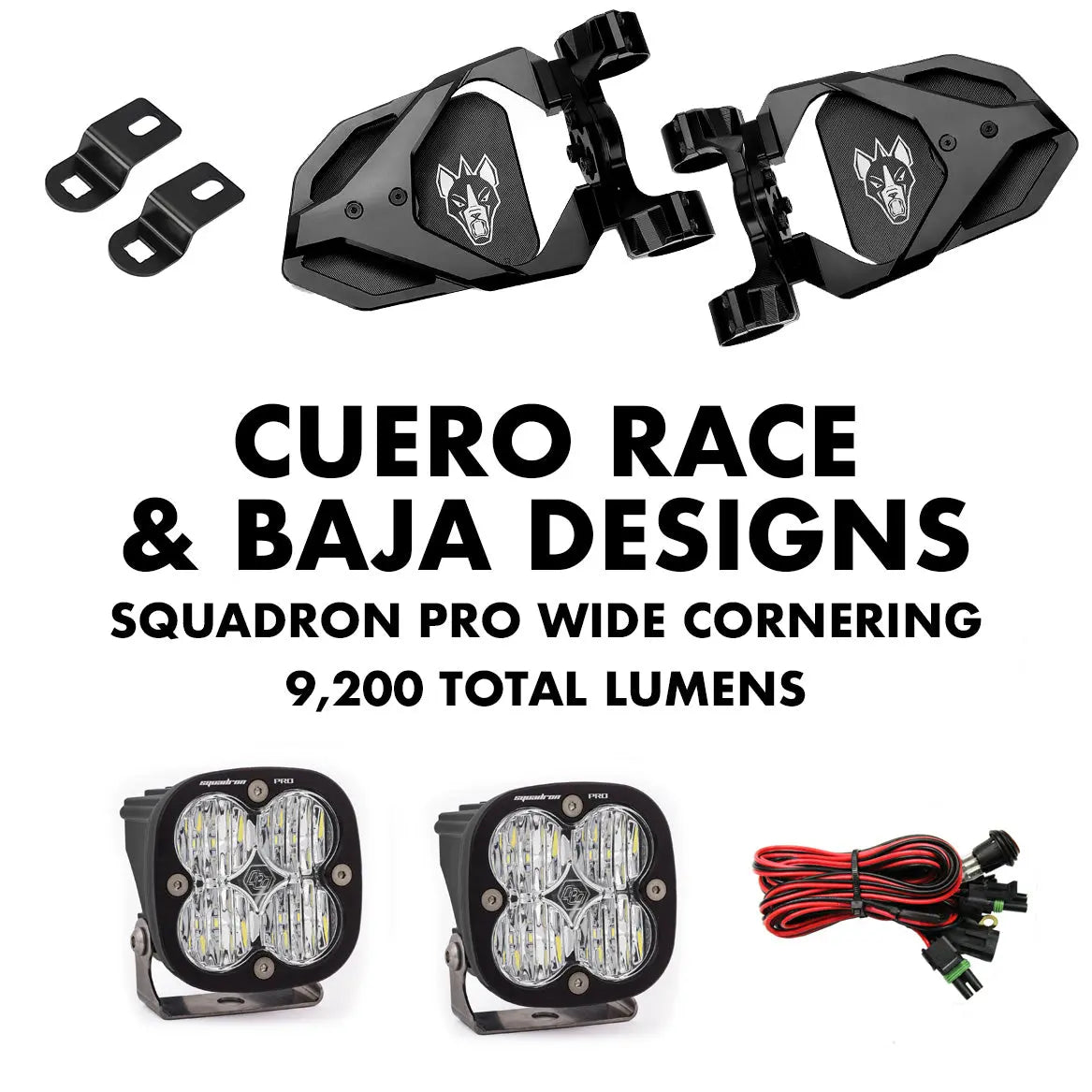 Cuero Race Mirror Light Combo in Black - Get it from Bo