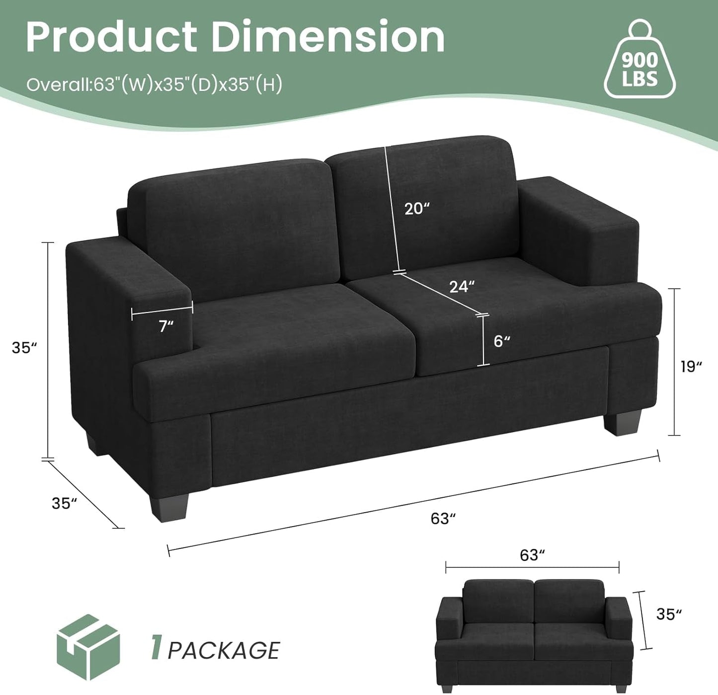 Comfy Modern Sleeper Couch Set for Living Room ShipItFurniture