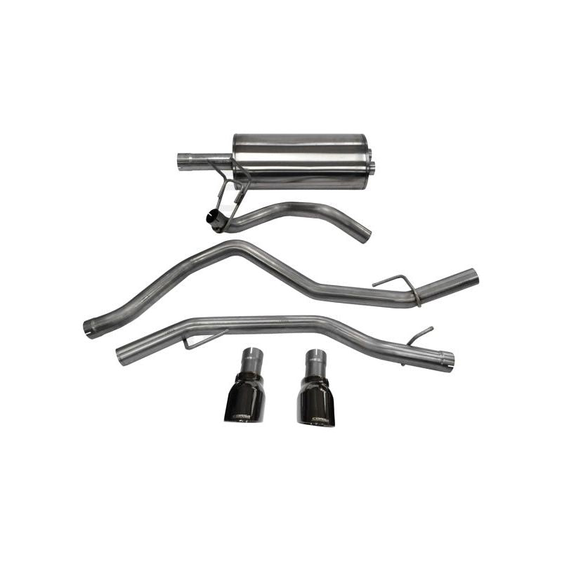 Corsa 09-14 Dodge Ram 1500 4.7L/5.7L V8 Quad/Crew Cab/Short Bed Black Dual Rear Exit Cat-Back Exhaus NP Motorsports