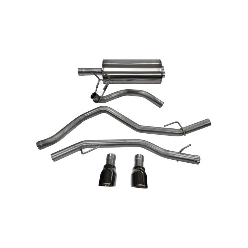 Corsa 09-14 Dodge Ram 1500 4.7L/5.7L V8 Quad/Crew Cab/Short Bed Black Dual Rear Exit Cat-Back Exhaus NP Motorsports