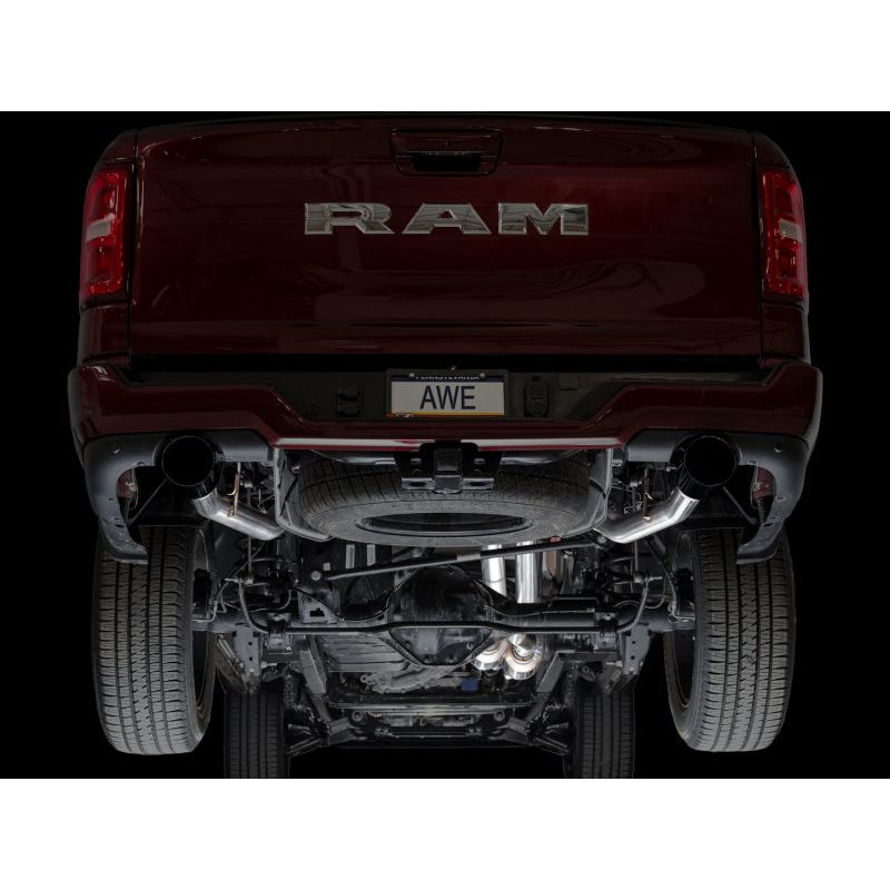 AWE 25+ RAM 1500 3.0TT 0FG Catback Touring Exhaust - Diamond Black Tips NP Motorsports