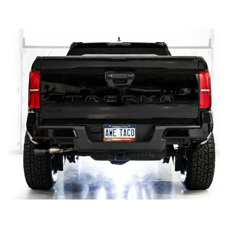 AWE Exhaust for 4th Gen Toyota Tacoma Dual Diamond Black Tips NP Motorsports