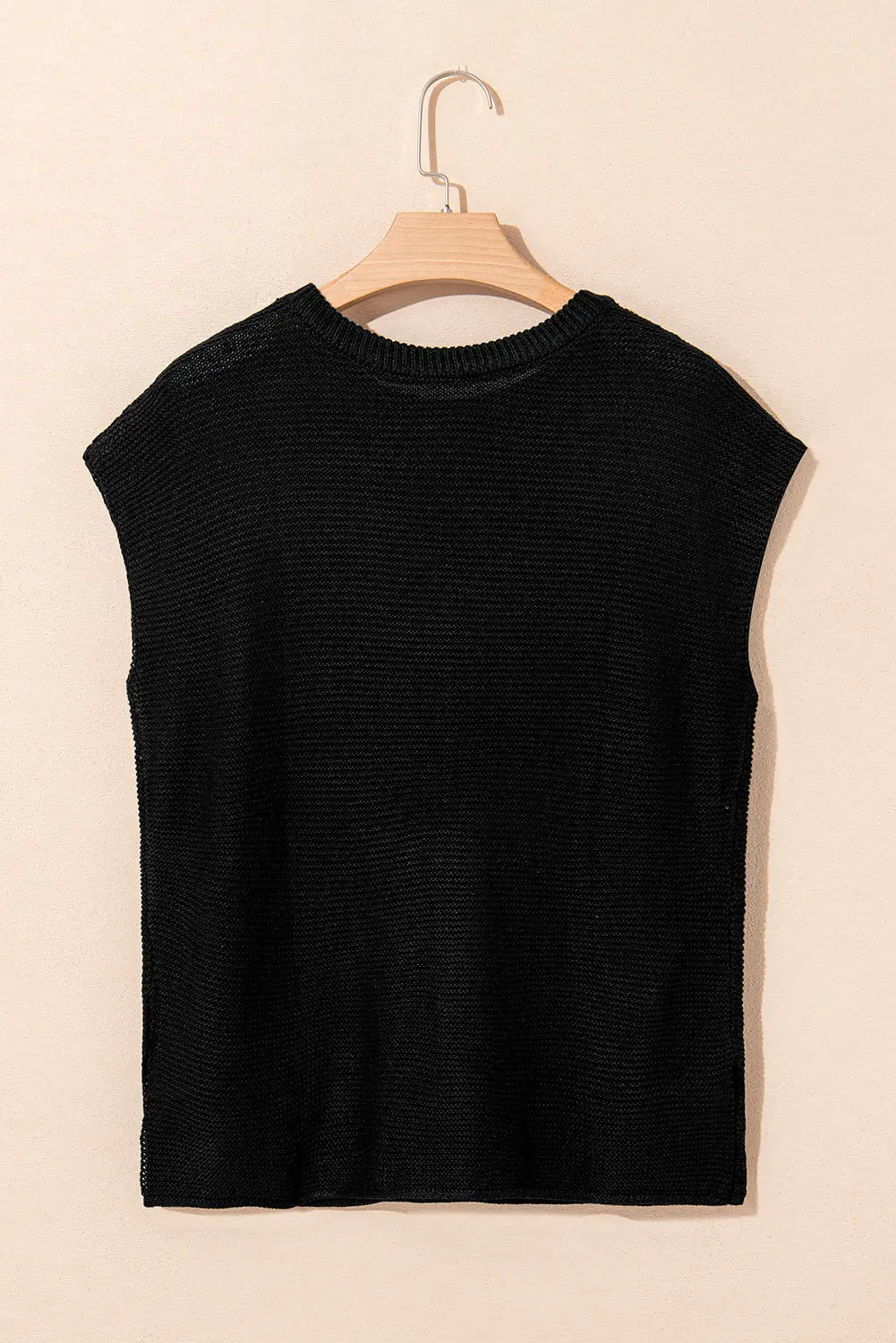 Jemma Sweater Tee with Side Slits Threaded Pear