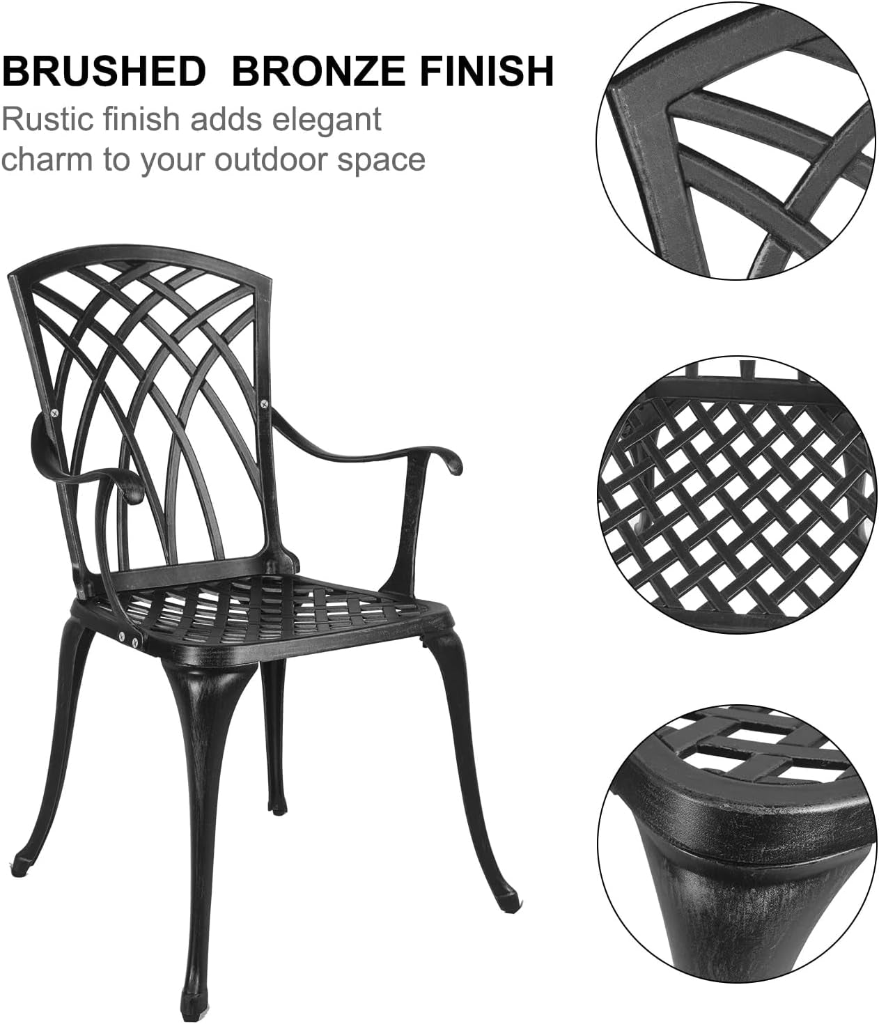 Outdoor Round Bistro Table Set Umbrella Hole ShipItFurniture