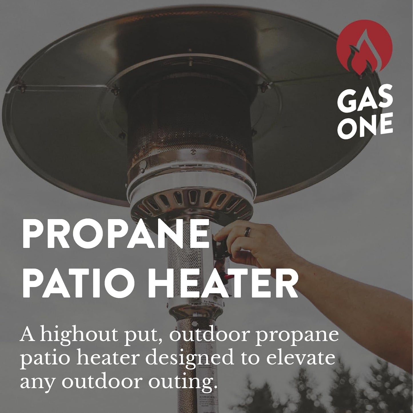 Gasone PH-8000 Outdoor Heaters for Patio – 50,000 BTU Propane Heater Outdoor for Backyard, Terraces, Home Garden – Heavy Duty Gas Powered Outdoor Patio Heater Portable Propane Heater with Wheels ShipItFurniture