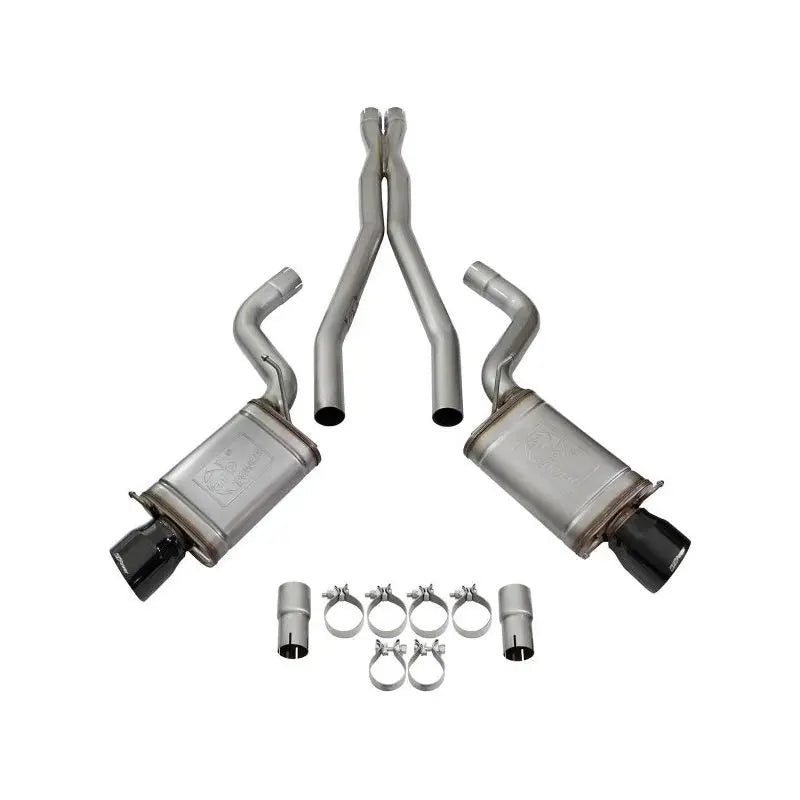 aFe Mach Force-Xp 3in CB Stainless Steel Dual Exhaust System w/ Black Tips 09-15 Cadillac CTS-V NP Motorsports