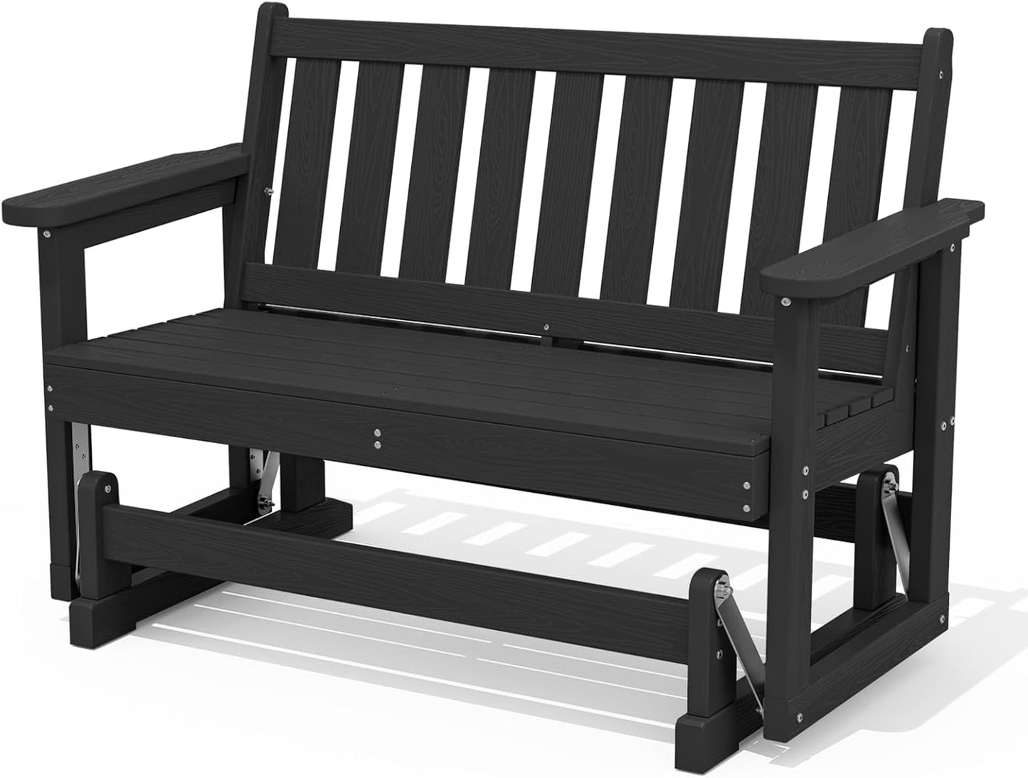 Two Person Outdoor Glider Bench Weather Resistant Comfortable ShipItFurniture