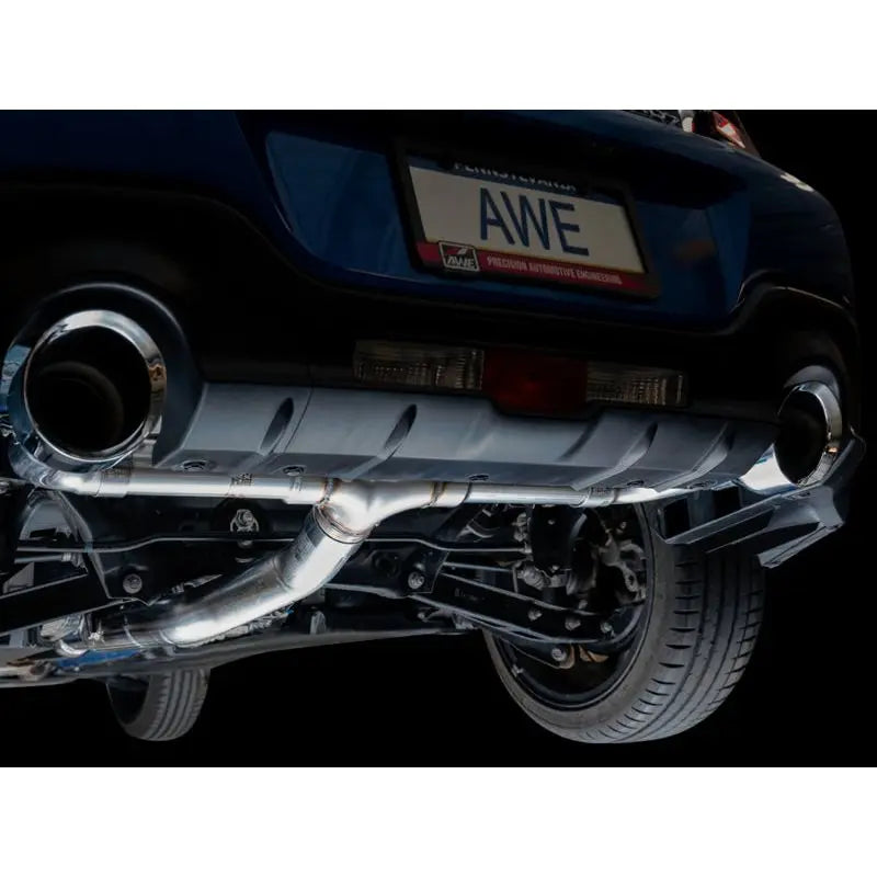 AWE Subaru BRZ/ Toyota GR86/ Toyota 86 Track Edition Cat-Back Exhaust- Chrome Silver Tips NP Motorsports