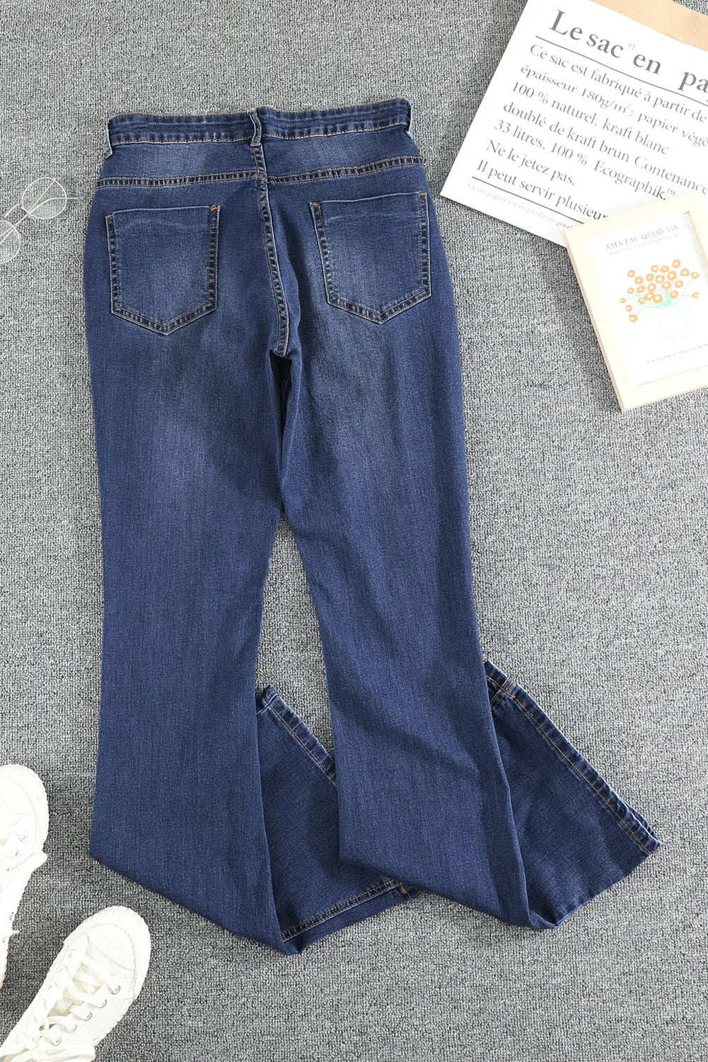 Jolie Wash Vintage Wide Leg Jeans Threaded Pear