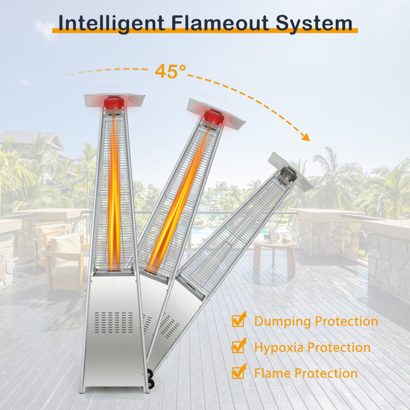 42000 BTU Pyramid Patio Heater with Wheels ShipItFurniture