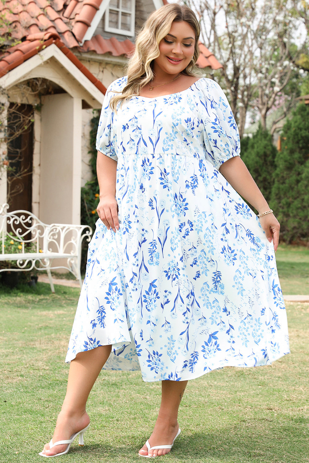 Gia Plus Size Floral Midi Dress - Get it from Bo