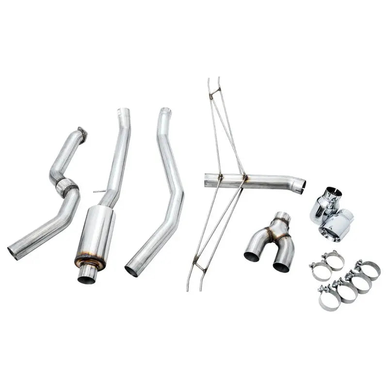 AWE Tuning 2016+ Honda Civic Si Track Edition Exhaust w/Front Pipe & Dual Chrome Silver Tips NP Motorsports