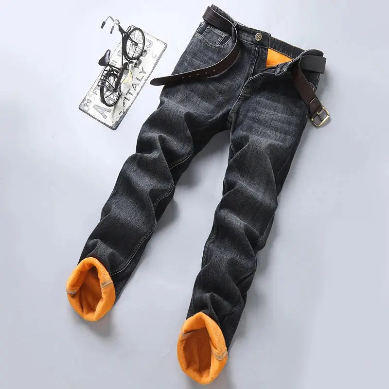 Men's Denim Jeans Fleece Lined Winter Weather Get it from Bo