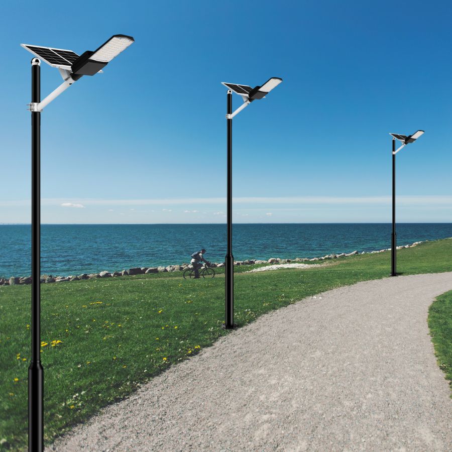 1200W solar street light with pole -30,000lumens Langy Solar Lights