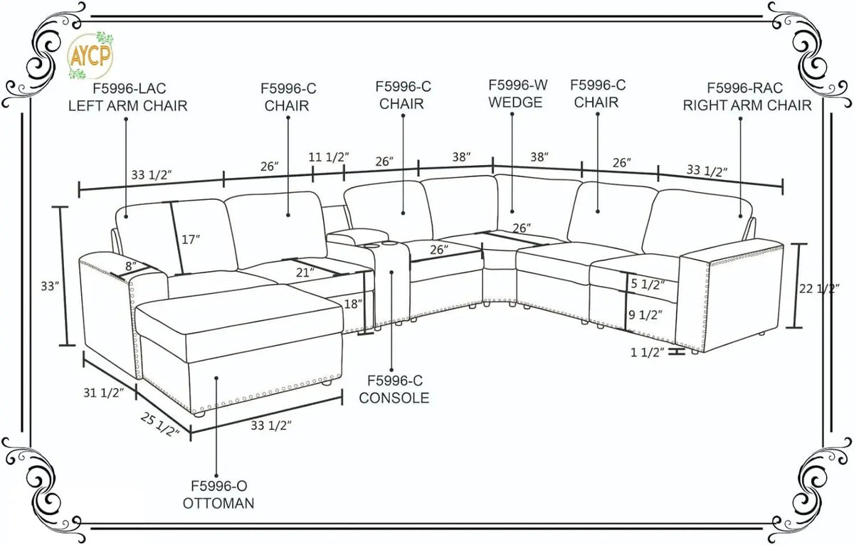 Flannel Modular Sectional Sofa With USB Ports Grey - Get it from Bo