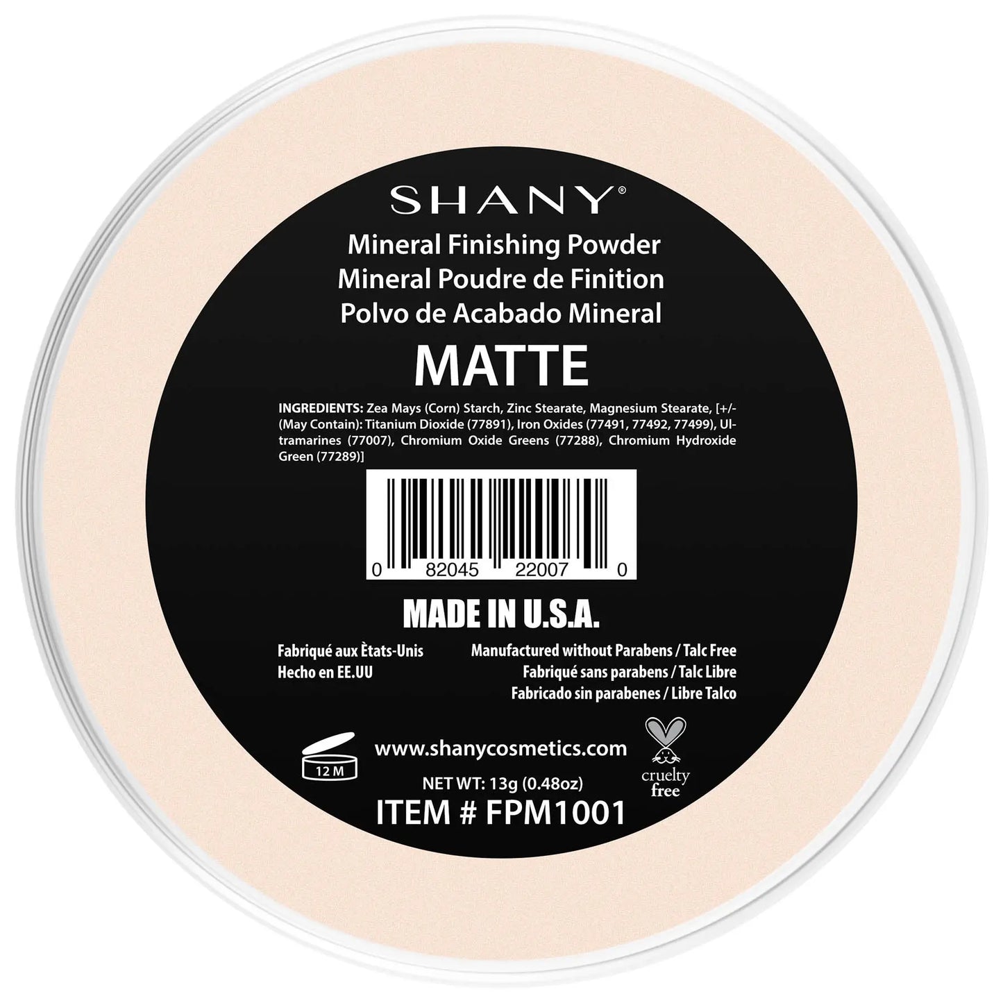 Mineral Finishing Powder - Paraben Free/Talc Free SHANY