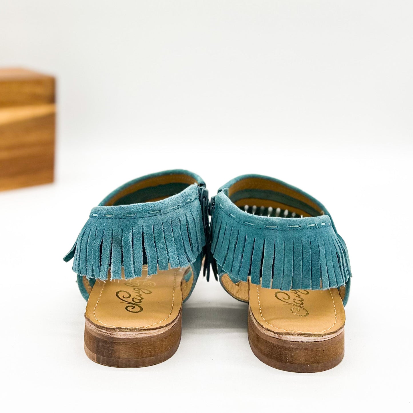 Fringe Star Sandal in Teal Naughty Monkey