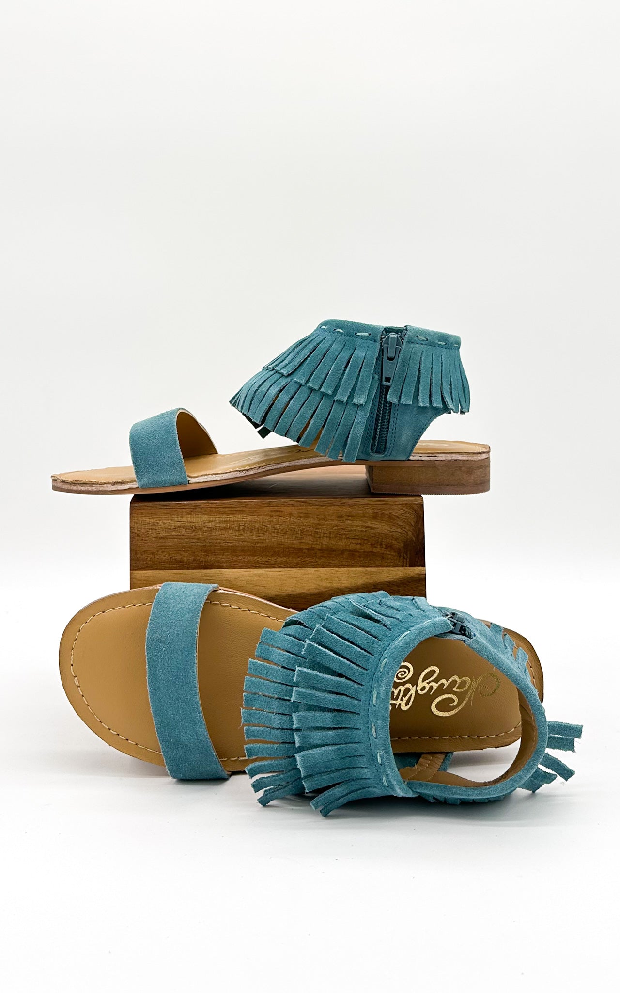Fringe Star Sandal in Teal Naughty Monkey