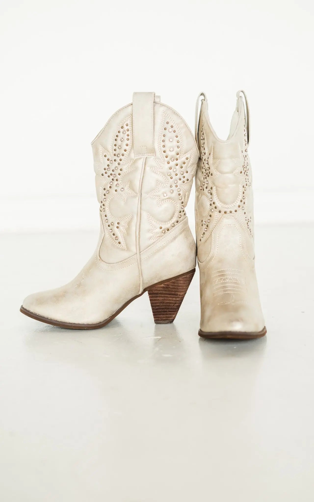 Houston Western Boots in Champagne Naughty Monkey