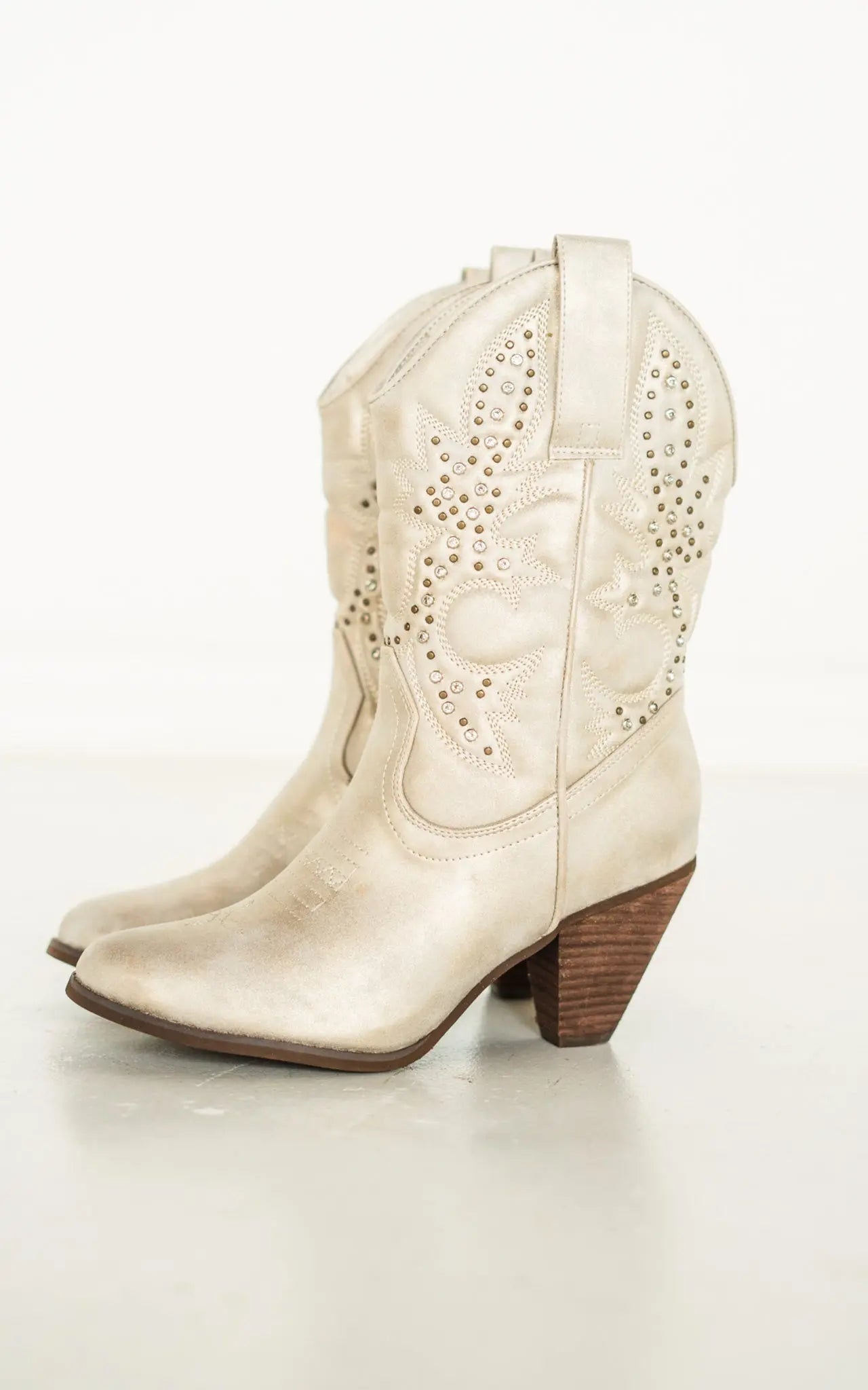 Houston Western Boots in Champagne Naughty Monkey