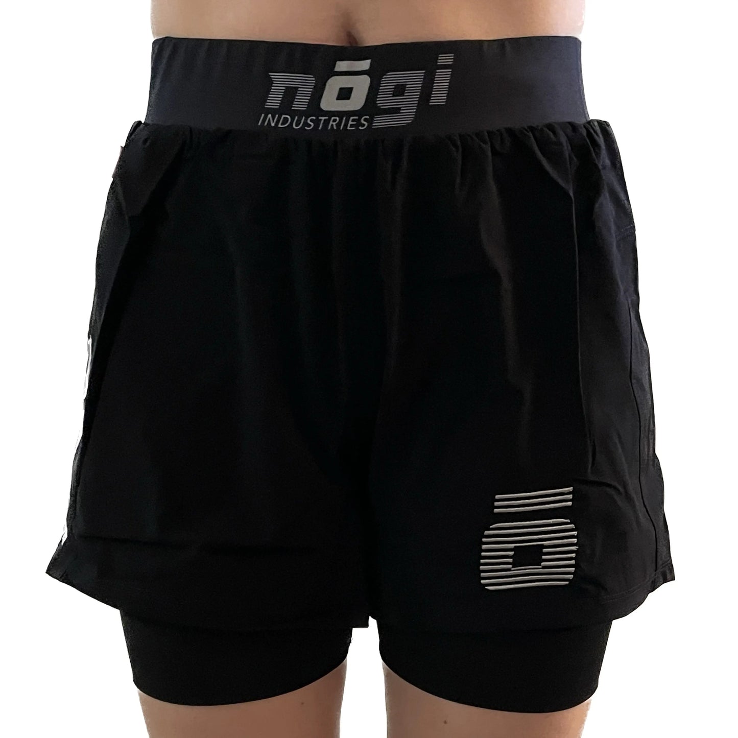 WOMENS Ghost 5" Inseam Premium Lined Grappling Shorts - Obsidian Black - Get it from Bo
