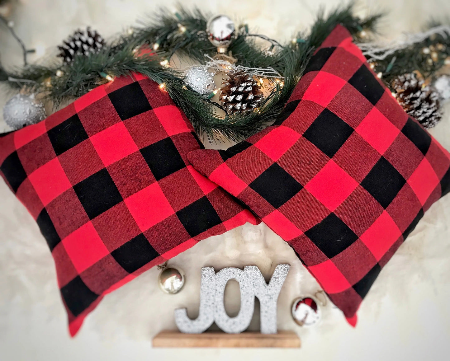 Red Buffalo Plaid Pillow Cover Busa Designs