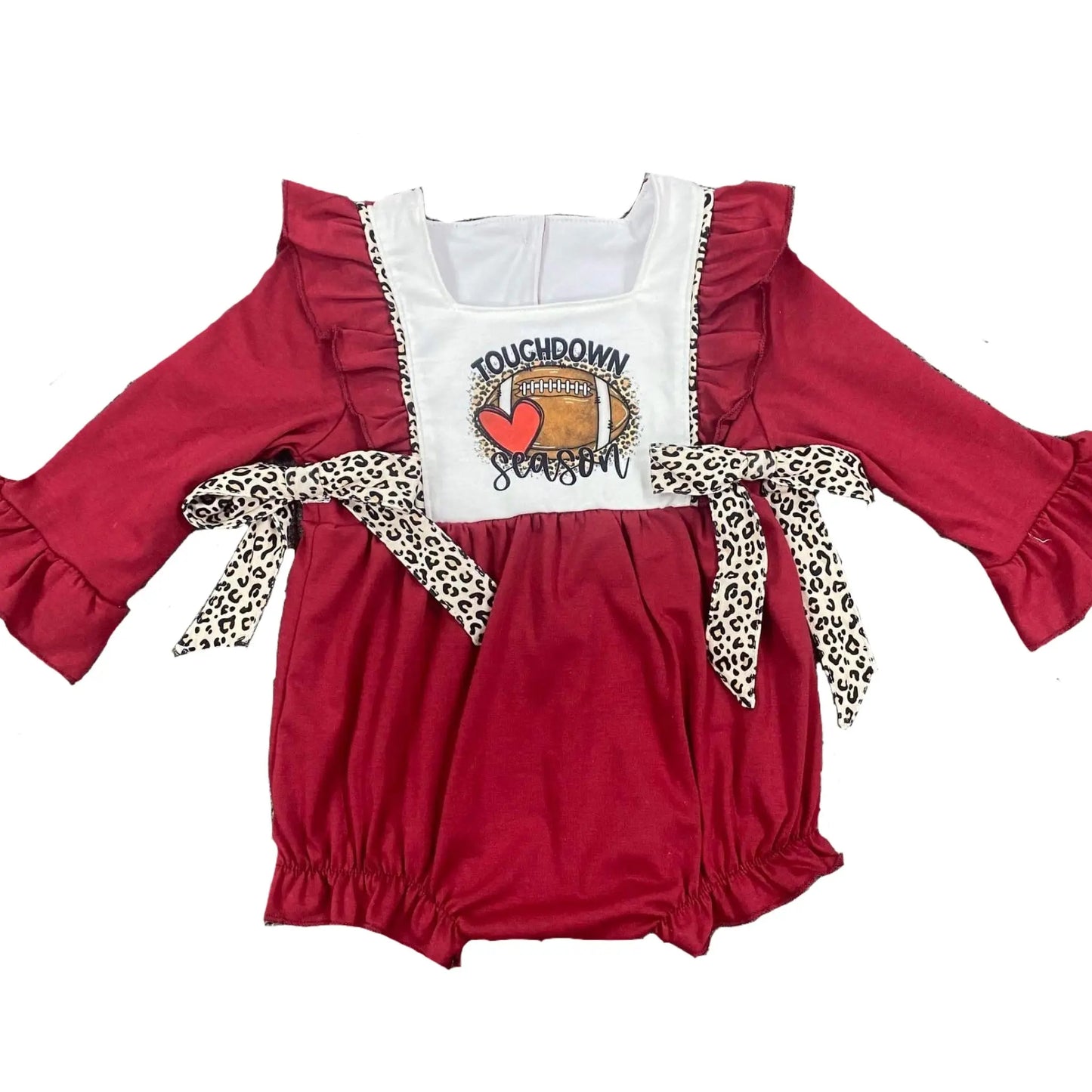 Maroon Touchdown season romper - Get it from Bo