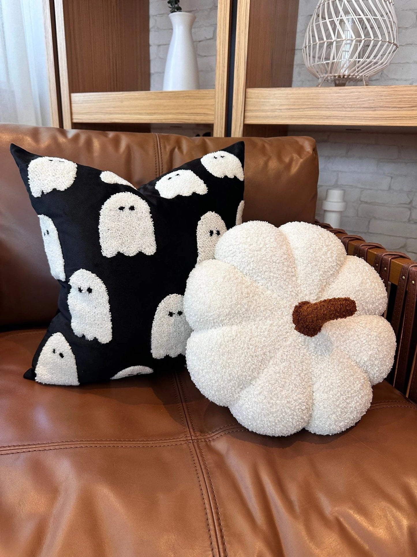 Jumbo Sherpa Cream Pumpkin Pillow - Get it from Bo