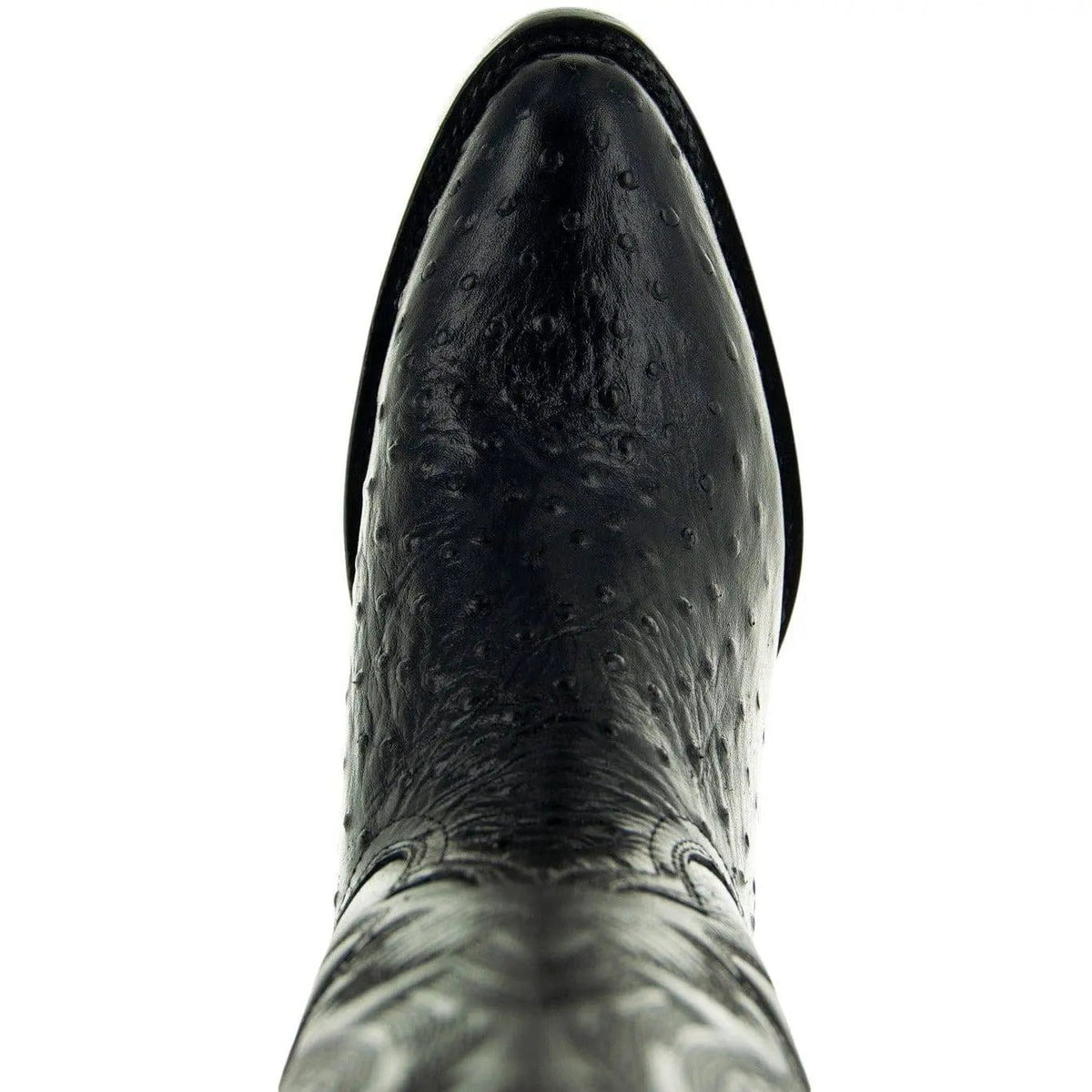 Men's Black Ostrich Print Cowboy Boots (H7002) - Get it from Bo