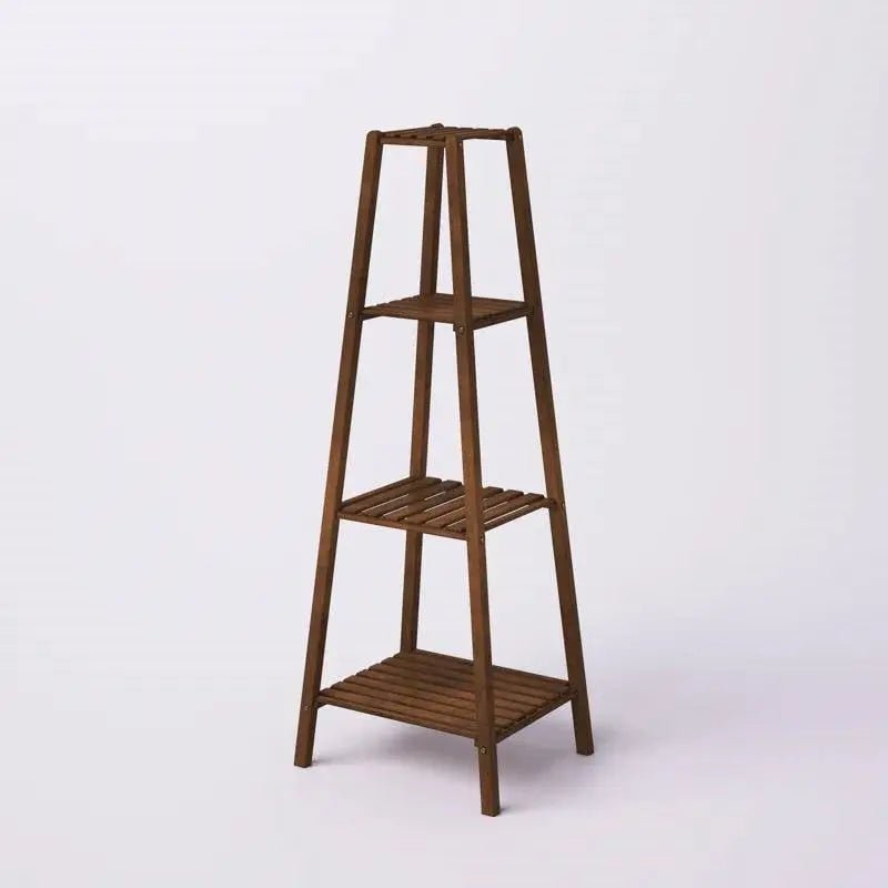 Modern Boho Wooden 4-Shelf Pyramidal Plant Stand - Get it from Bo