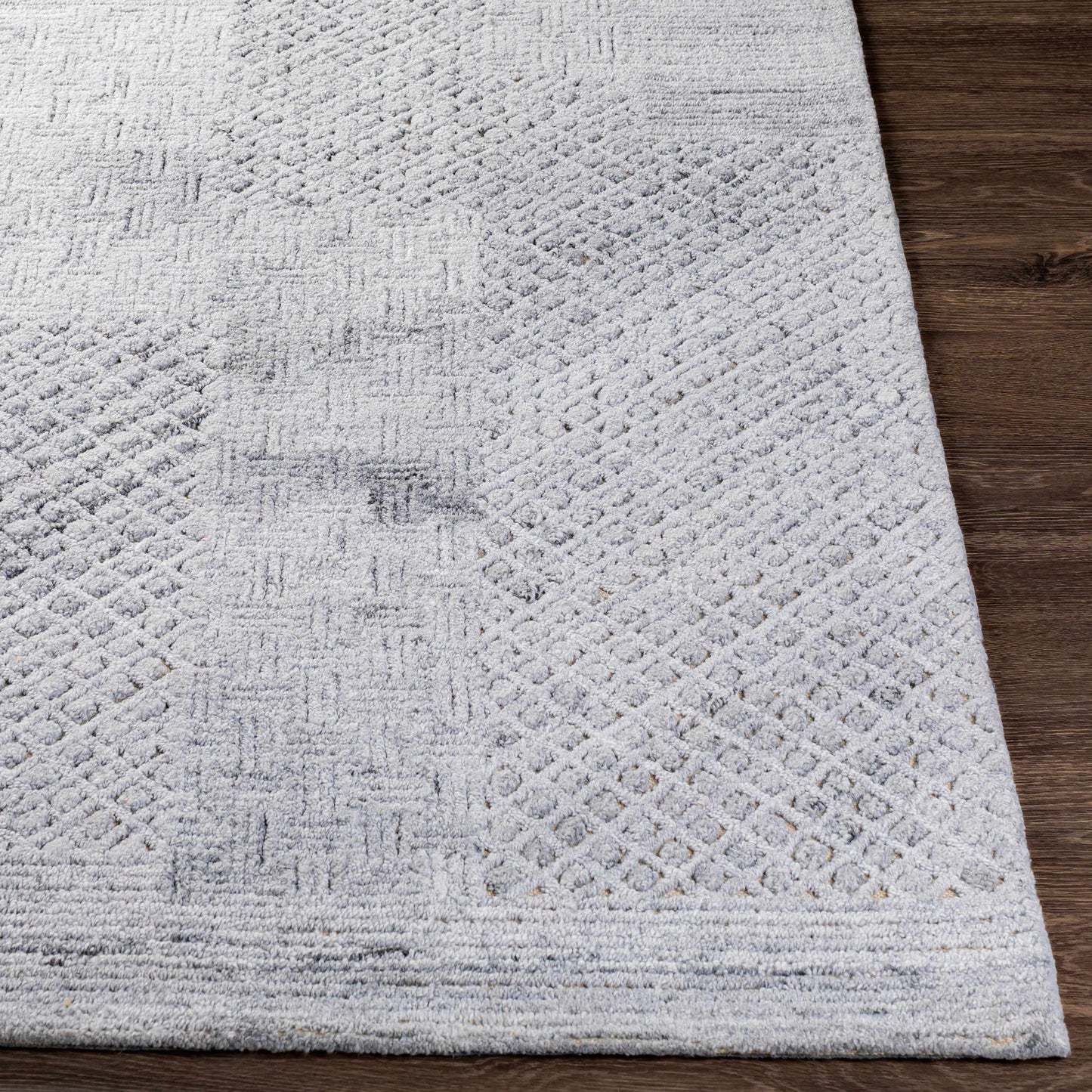 Boxholm Gray Hand Tufted Wool-Blend Rug - Clearance