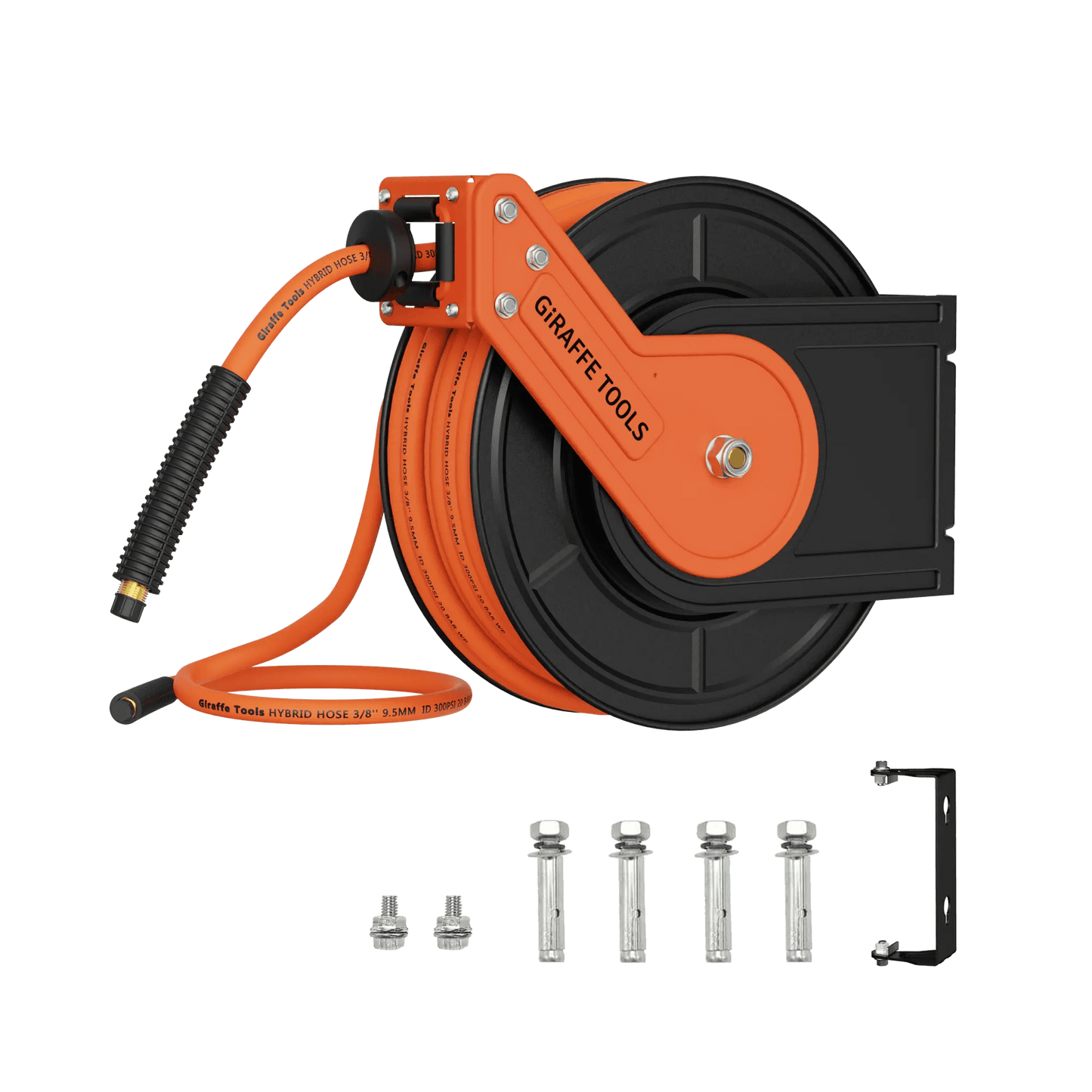 Retractable Air Hose Reel-Alloy Steel Reel-3/8in 25ft-50ft - Get it from Bo