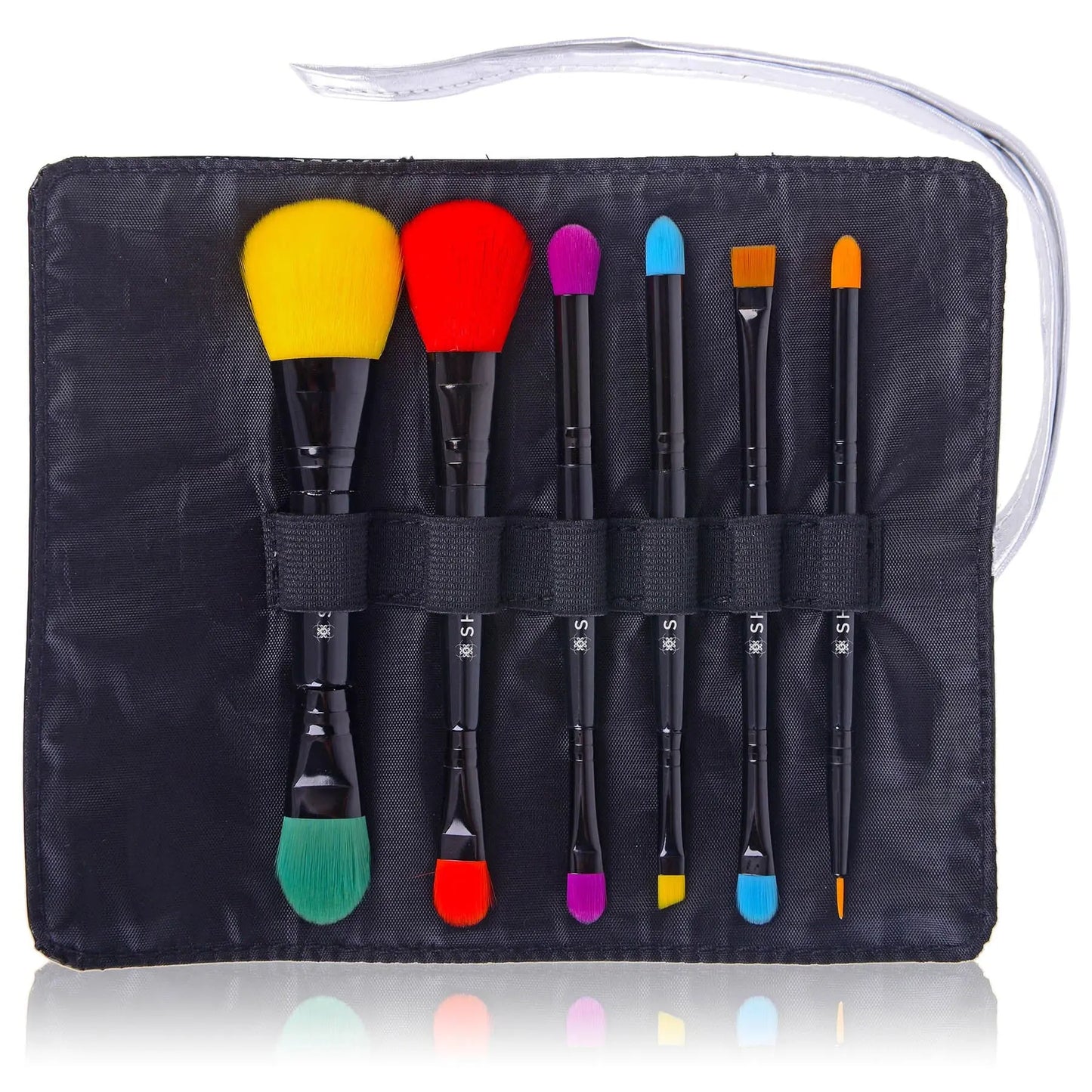 LUNA - 6 PC Double Sided Travel Makeup Brush Set with Pouch SHANY