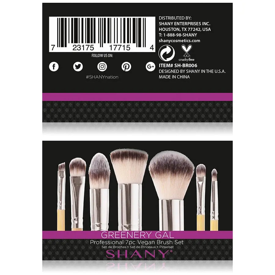 I love Bamboo - 7pc Petite Pro Bamboo brush set with Carrying Case SHANY