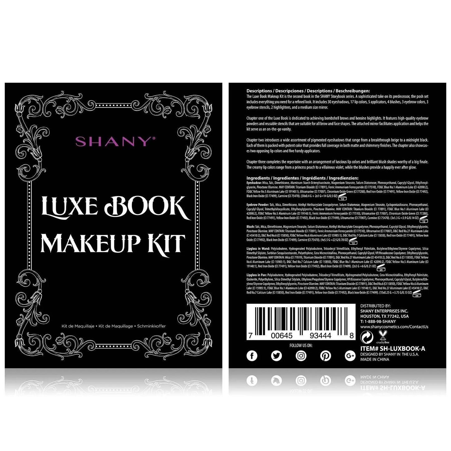 Luxe Book Makeup Set - All In One Travel Cosmetics Palette SHANY