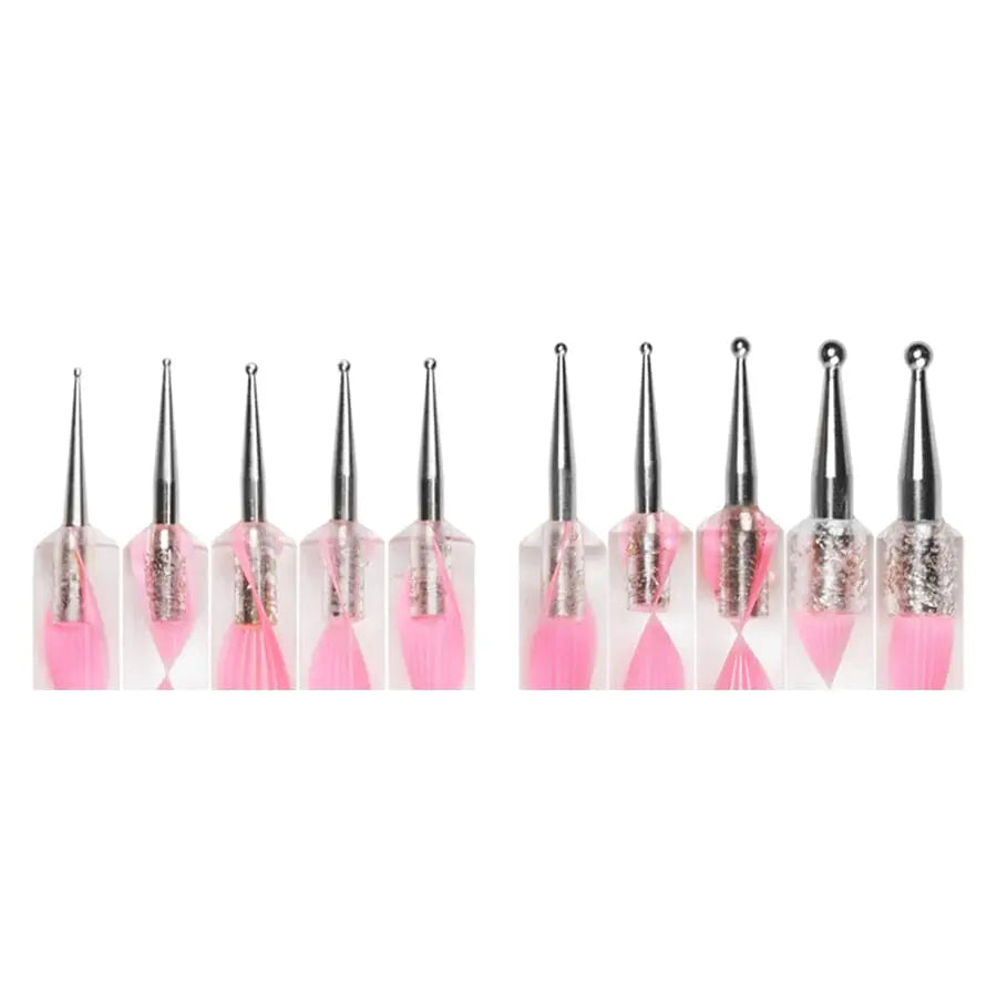 Marbleizing Dotting Pen Brush Sets - set of 5 x 2 way brushes SHANY