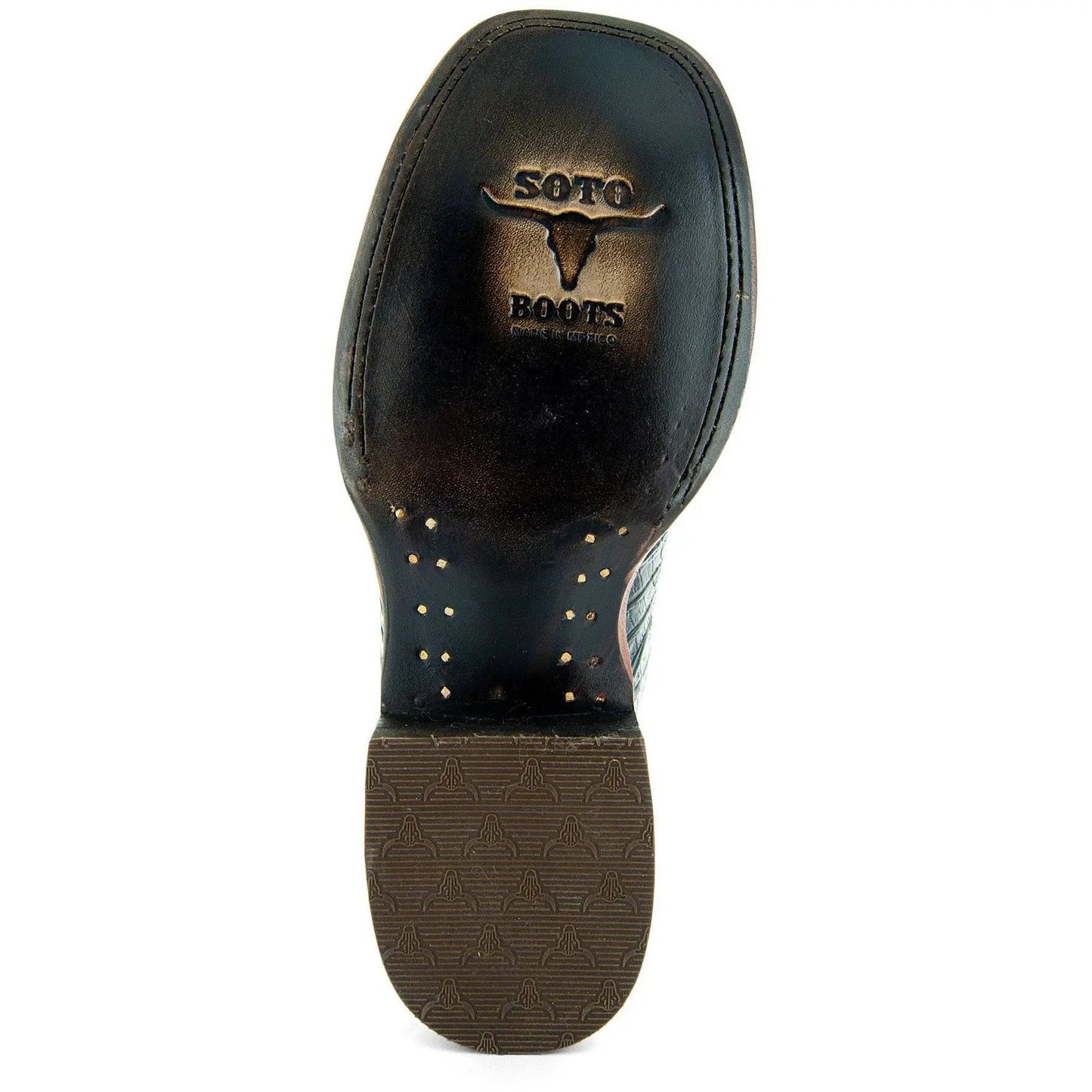 Black Caiman Belly Print Men's Cowboy Boots H4001 Soto Boots