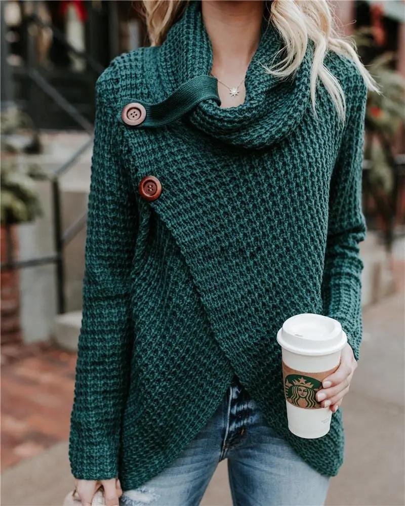 Tulip Hem Button Sweater | 3 Colors - Get it from Bo